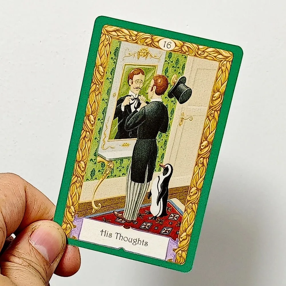 Mystisches Kipper-Deck, 9 x 6 cm, deutsches Wahrsagesystem, 36 Oracle-Karten mit Schlüsselwörtern