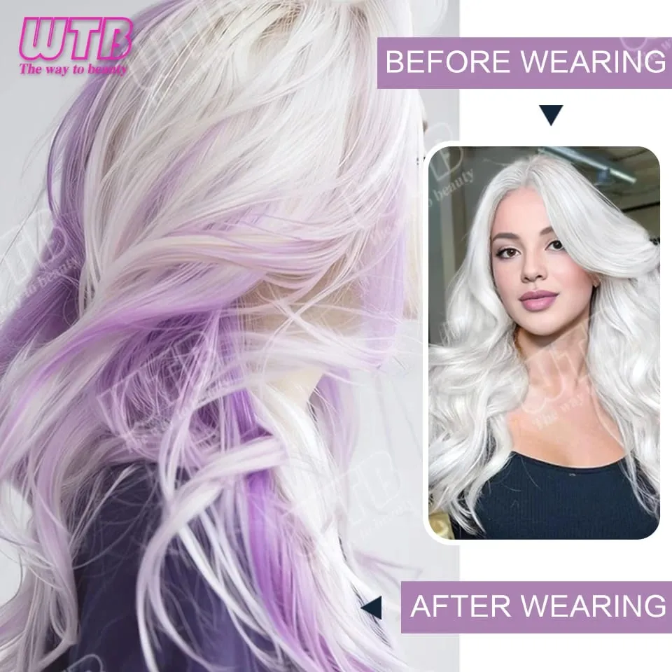 60cm Synthetic Wig BB Clip Style Colored Hair Extension with Laser Wire Suitable for Women Girls to Wear at Holidays and Parties — image 3