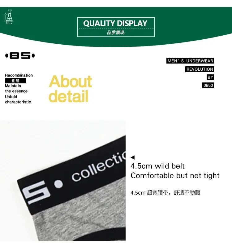 0850 Mens Sexy Underwear Briefs Men Cotton Comfortable Breathable Panties Wholesale Male Underpants Cueca Men Briefs — image 13
