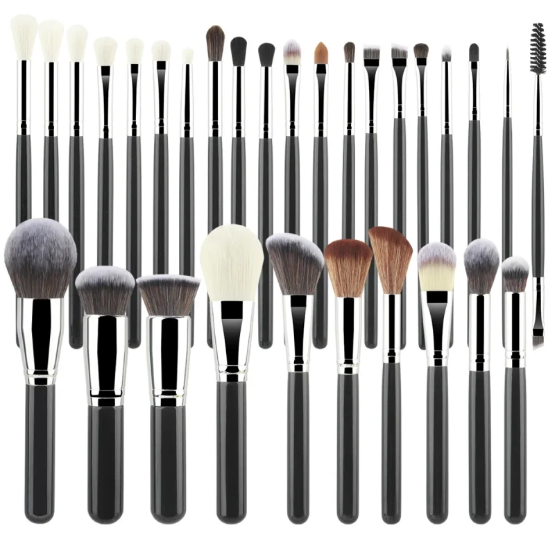 Set di pennelli per trucco professionale da 30 pezzi Strumenti di bellezza cosmetici Fondotinta Ombretto Correttore Pennelli per miscela Polvere di setole soffici — image 7