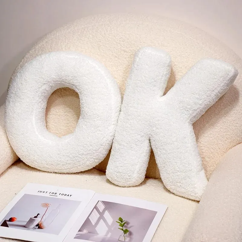 Oreiller en peluche avec lettres anglaises de dessin animé, coussin de canapé, de lit, enseignement des mots, jeu, décoration de salon, 40CM — image 4