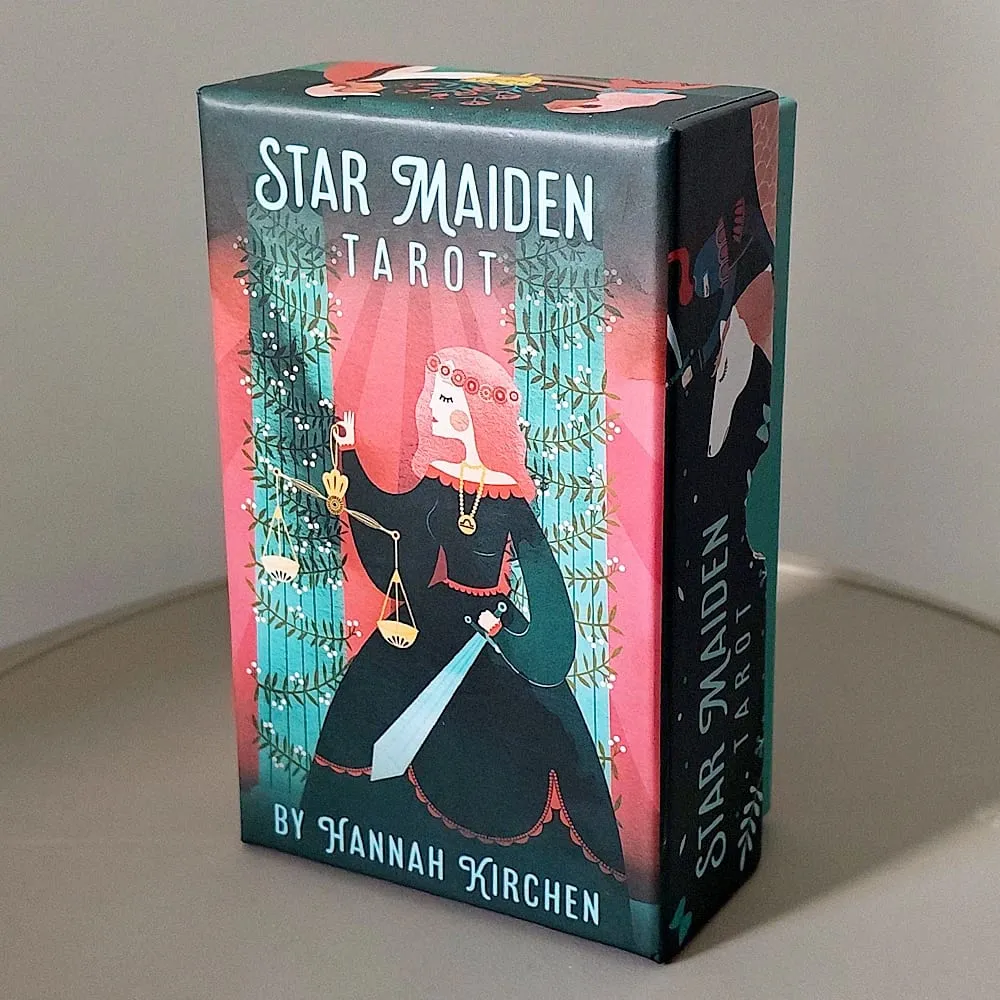 Star Maiden Tarot Deck 78-Karten-Deck Ästhetische himmlische göttliche Tarotkarten in zweiteiliger starrer Box 12 * 7 cm Doppelt geprägt