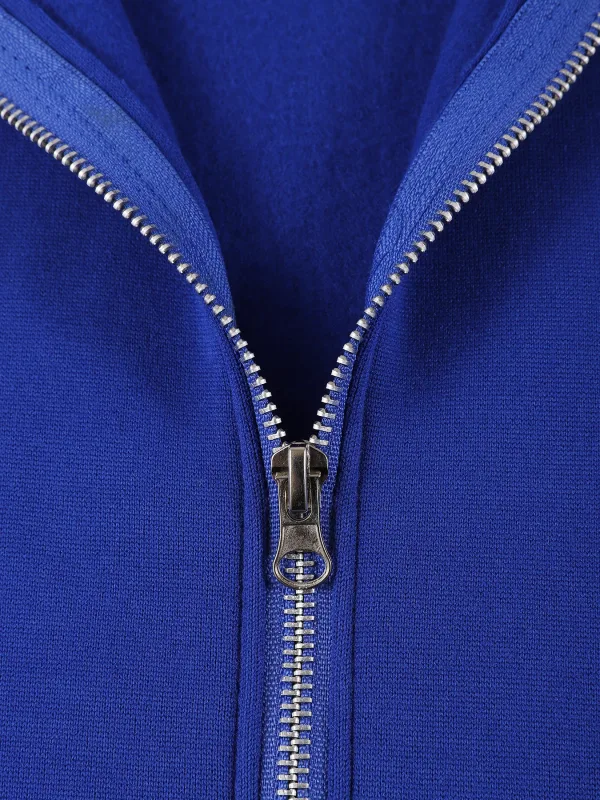 Customized Pattern Logo Diy Men Zipper Hoody Loose Pocket Long Sleeve Fashion Fleece Hoodies Retro Unisex Autumn Clothing — image 4