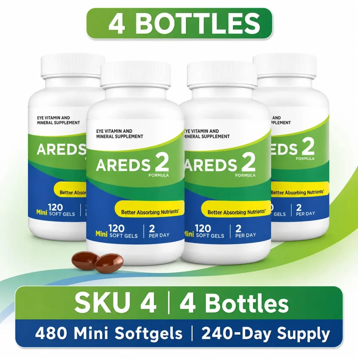 Integratore vitaminico per gli occhi in 2 formule con luteina zeaxantina vitamina C E zinco e rame 120 mini capsule molli per la salute della vista — image 10