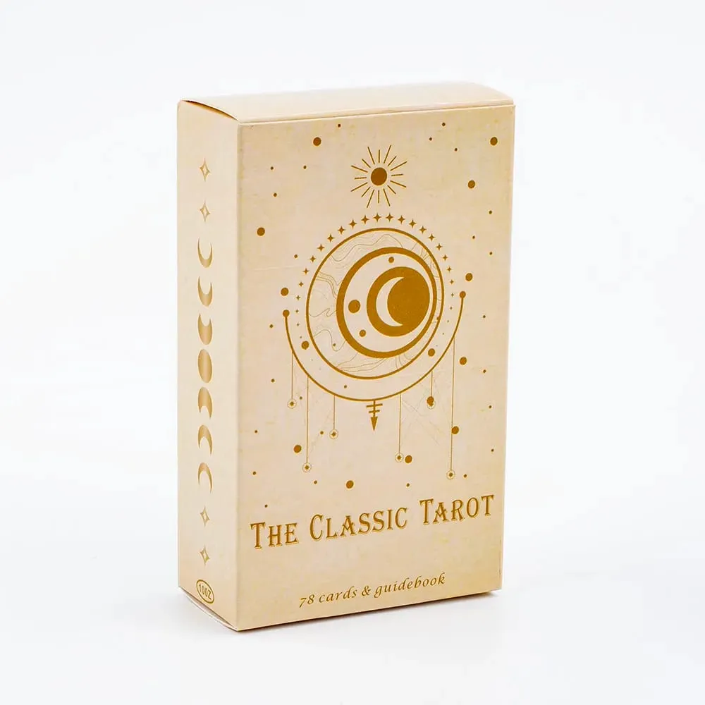 Permainan Papan Tarot Klasik Untuk Pemula 78Pcs Kad Oracle 10.4x6.1sm dengan Buku Panduan dan Ilustrasi Cantik — image 1