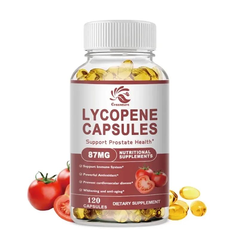 Lycopene Capsules Tomato Extract Protect Prostate Increases Physical Strength Supplement Energy Enhance Immunit