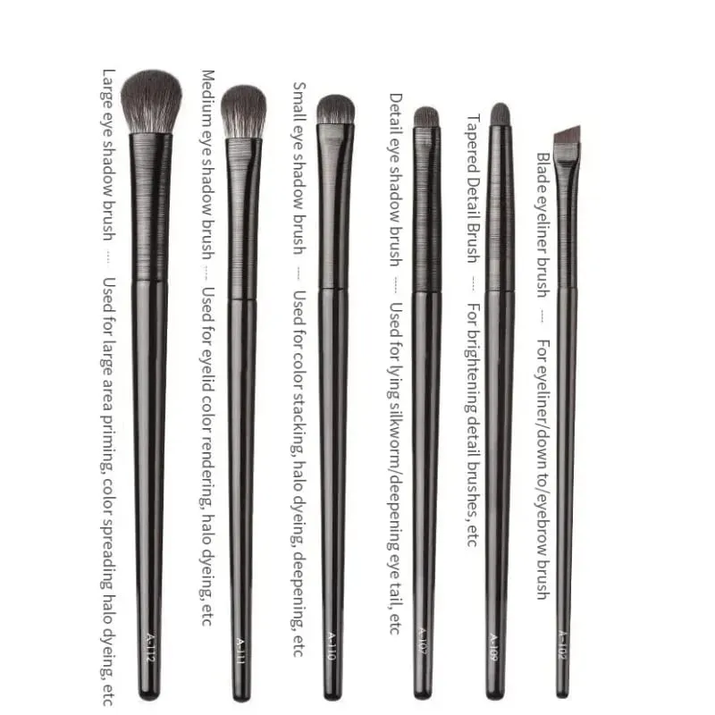 5/6PCS Professionelle Lidschatten Pinsel Set Weiche Konturierung Eyeliner Augenbrauen Make-Up Pinsel für Frauen Kosmetische Schönheit Tools kit — image 6