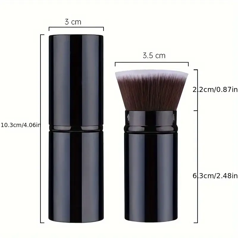 1pcs 전문 메이크업 브러쉬 개폐식 블러셔 파우더 파운데이션 페이스 컨실러 가부키 메이크업 브러쉬 화장품 도구 — image 3