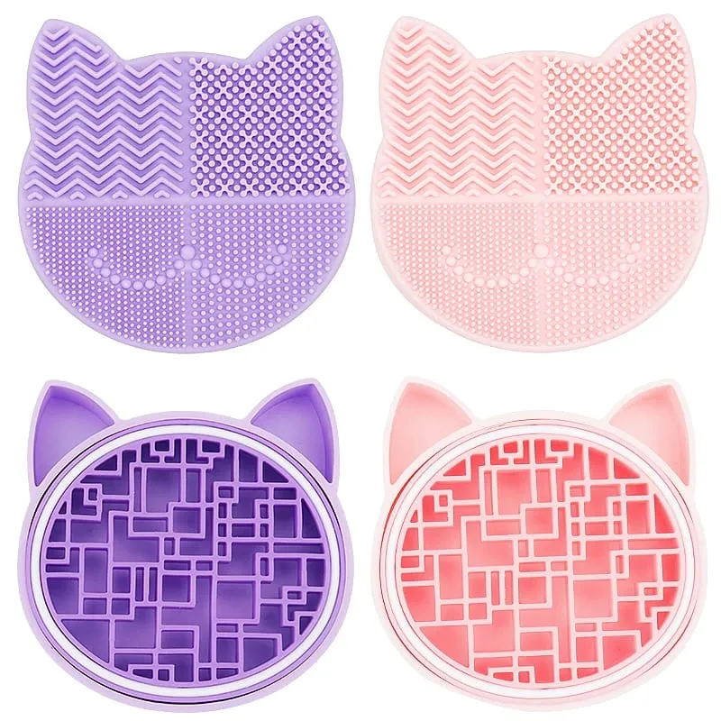 Bàn Chải Trang Điểm Silicon Làm Sạch Hộp Bảo Quản Đồ Trang Điểm Giặt Bụi Thảm Mỹ Phẩm Cọ Dụng Cụ