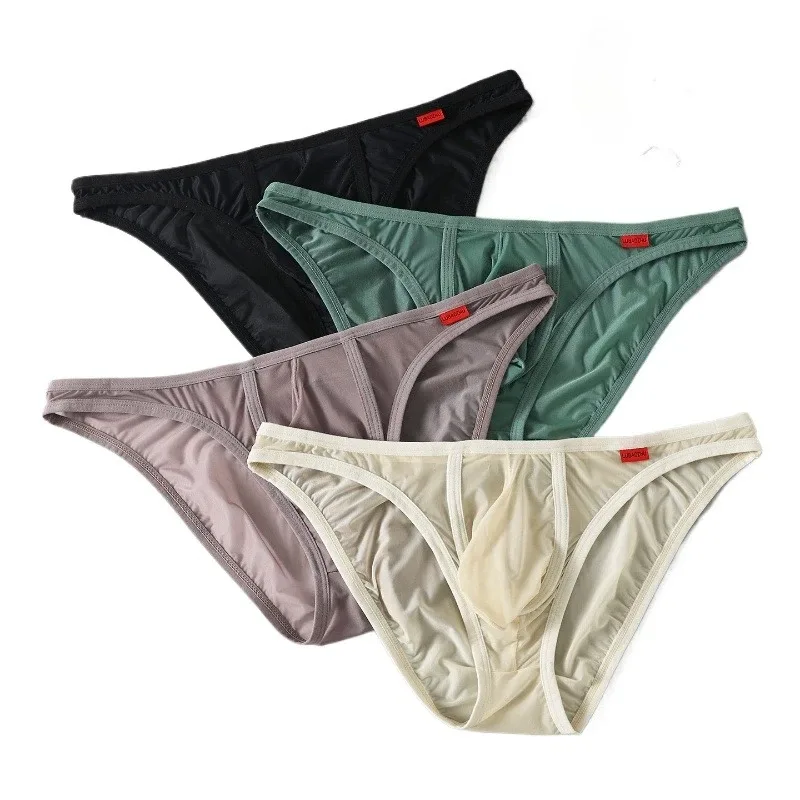 Herrbyxor Ultratunna Mesh Transparenta underkläder Andas Snabbtorkande Lågväxt sexiga U-formade påstrosor Tanga Slip — image 9