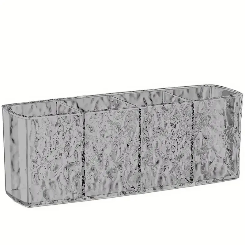 Boîte de rangement de maquillage cosmétique en acrylique à 4 trous, boîte de rangement transparente pour rouge à lèvres, pinceaux, crayon à sourcils, outils de maquillage de grande capacité — image 8