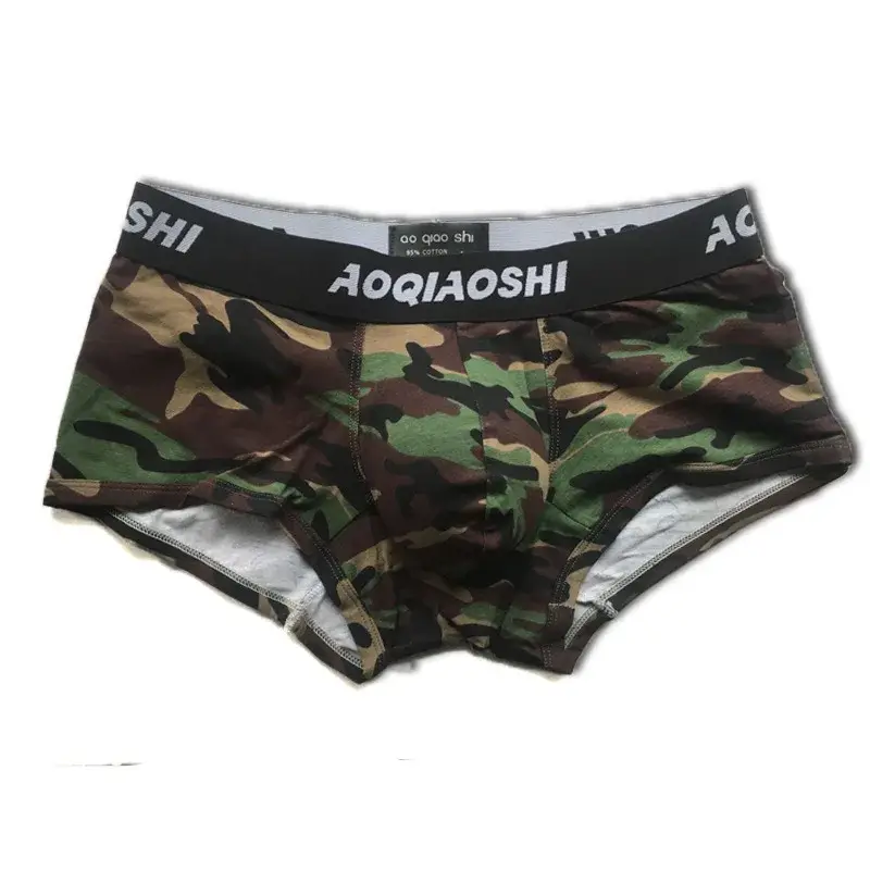 ผู้ชายชุดชั้นในผ้าฝ้าย Camouflage กางเกงนักมวยกางเกง Bulge POUCH PLUS ขนาดวัยรุ่น Breathable Underpants หนุ่มชุดชั้นในชาย — image 5