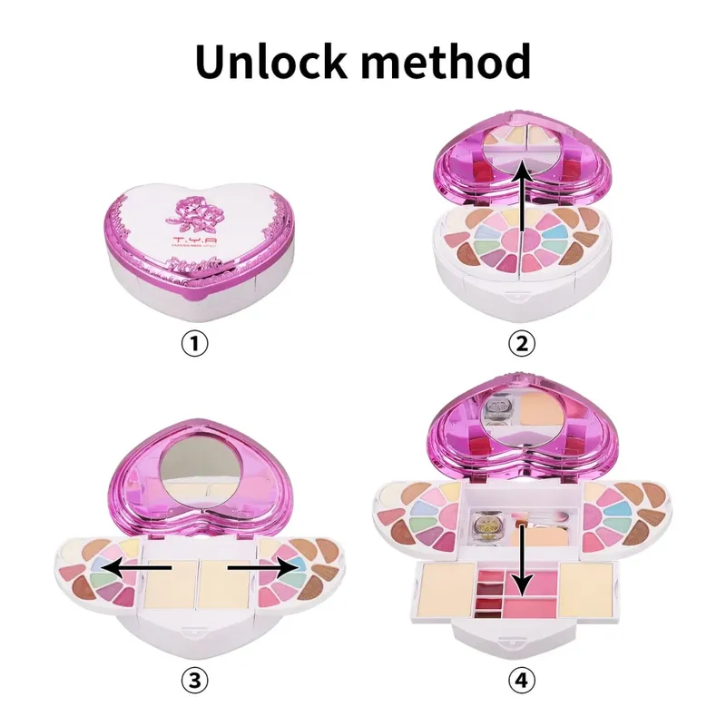 Kit trucco Set completo per donna Multifunzionale Tutto in una scatola 32 colori Cipria Ombretto Evidenziatore Pennello Tavolozza trucco — image 2