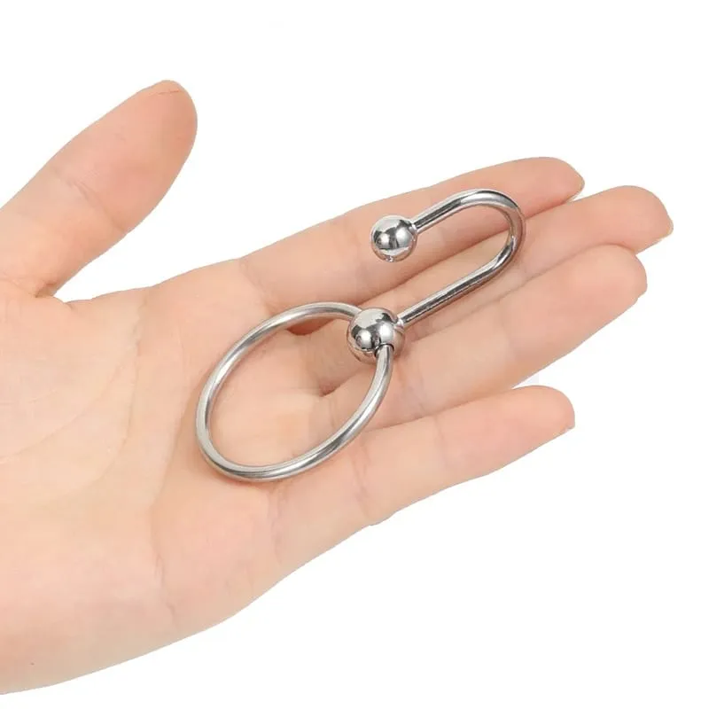 SM Niệu Đạo Dilator Gà Trống Vòng Thép không gỉ Xuất Tinh Trì Hoãn Dương Vật Nhẫn Đính Hạt Kim Loại Khóa Trễ Mỹ Dương Vật Cắm Đồ Chơi Tình Dục dành cho Nam — image 6