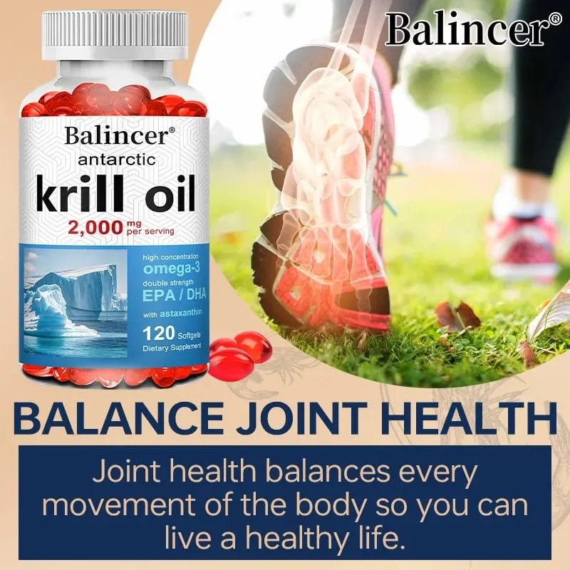 Antarctic Krill Oil 2000mg Supplement 3X Strength Natural Source of Omega-3s EPA 240mg + DHA 160mg + Astaxanthin 800mcg — image 6