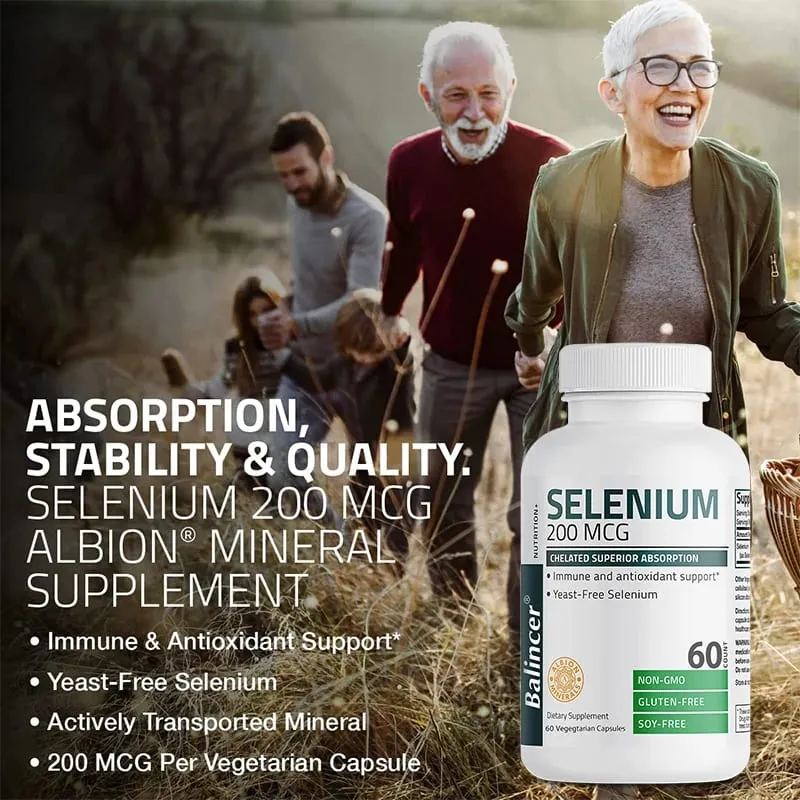 Selenium Capsules 200MCG - Antioxidant Support Boosts Immune System Boosts Energy Levels Thyroid Support NON-GMO — image 3