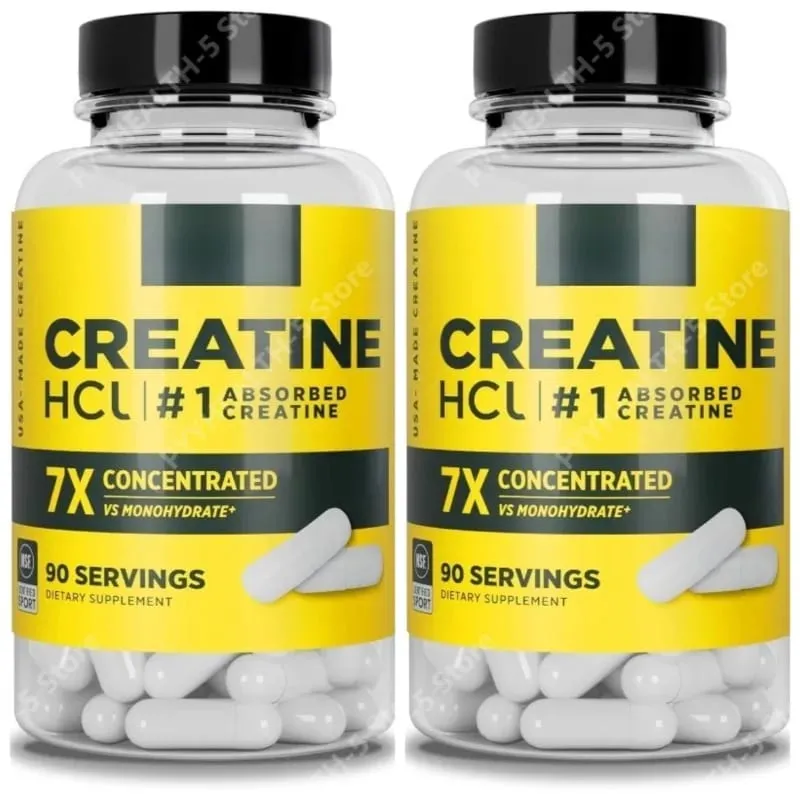 Creatine HCl Kapsul Dukungan Energi Seluler Kognitif Otot | Pil Creatine Tanpa Kembung atau Kram (90 Kapsul) — image 6