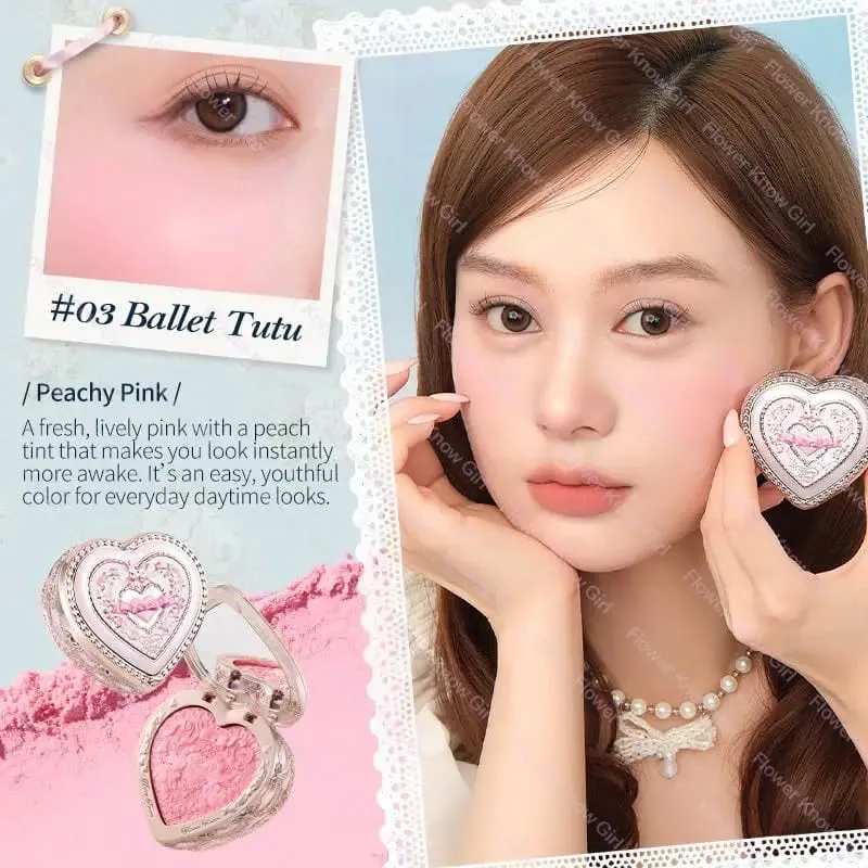 Flower Knows Full Makeup Kit Luxusní dárková krabička Paletka očních stínů Blush Krém na rty Krém na ruce Zrcátko do vlasů Přívěsek taštička s klipem Cute Beauty Cos — image 5