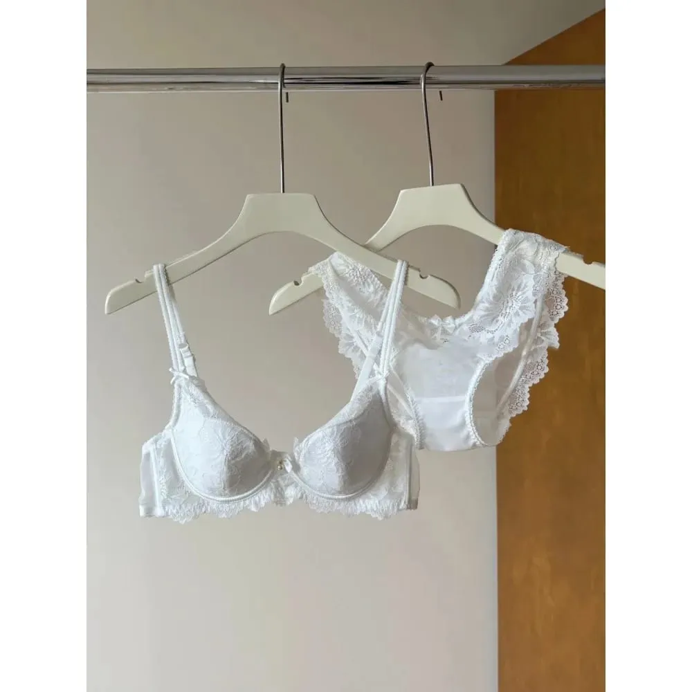 Lila französischer Spitzen-BH mit Stickerei, weicher Bügel, Minimizer, große Brust, Lift, Anti-Durchhängen, Unterstützung, tägliche Dessous, 32–38 BH-Set — image 5