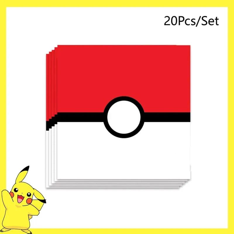 Pokemon Geburtstag Party Dekoration Pikachu Einweggeschirr Tasse Serviette Teller Tischdecke Baby Dusche Kuchen Topper Flagge Luftballons