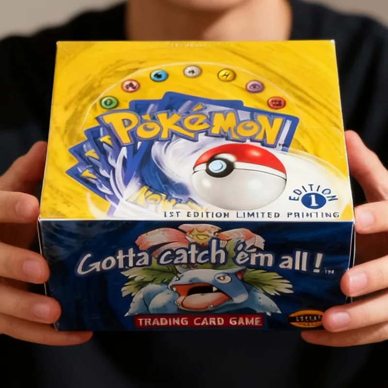 Pacote inteiro pkm 1ª edição booster ptcg cartões proxy para conjunto base pacote charizard blastoise venusaur tcg cartões 11 unidades/pacote brinquedo — image 1