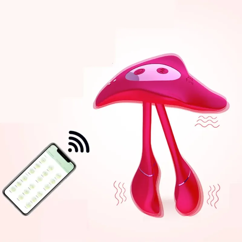 Kontrol Aplikasi 9 Kecepatan Penggetar Vagina G Spot Anal Pemijat Ganda Stimulator Telur Bergetar Dapat Dipakai 18 + Mainan Seks Dewasa untuk Wanita