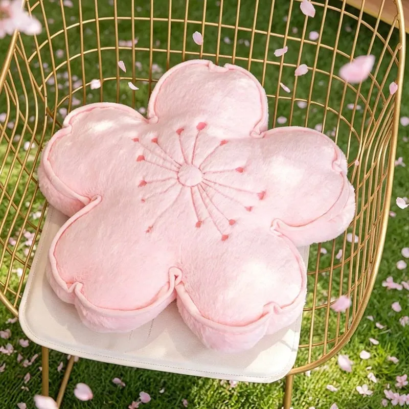 Cuscino in peluche con fiori di ciliegio Cuscino imbottito con fiori Cuscino per divano Squishy Decorazioni per la casa Cuscino per pisolino pomeridiano Regali di compleanno — image 6