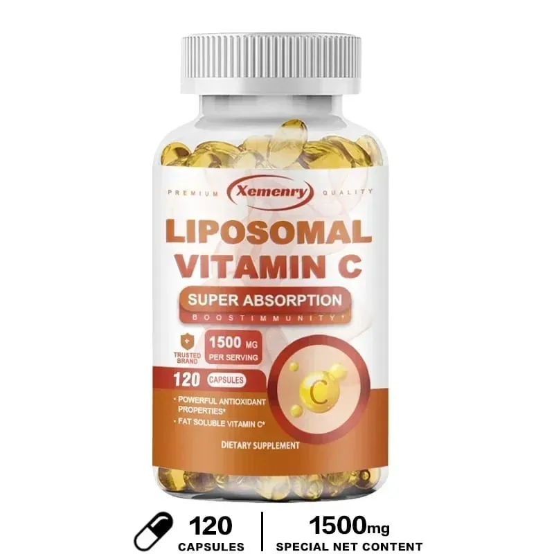 Liposomale Vitamin-C-Kapseln – starkes Antioxidans, fördert die Kollagenproduktion, Hautglanz, unterstützt die Immungesundheit des Herzens — image 9