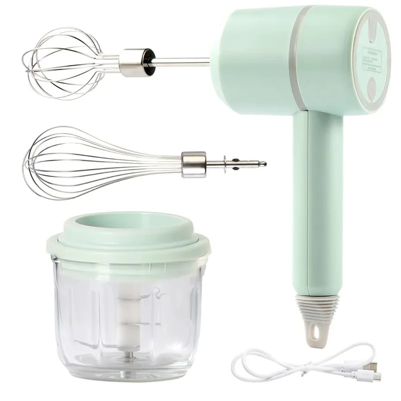 Tragbarer Mixer Mixer Küchengeräte Handmixer Elektrische Küchenmaschinen Set Milchaufschäumer Schneebesen Kuchen Backen Knetmixer — image 1
