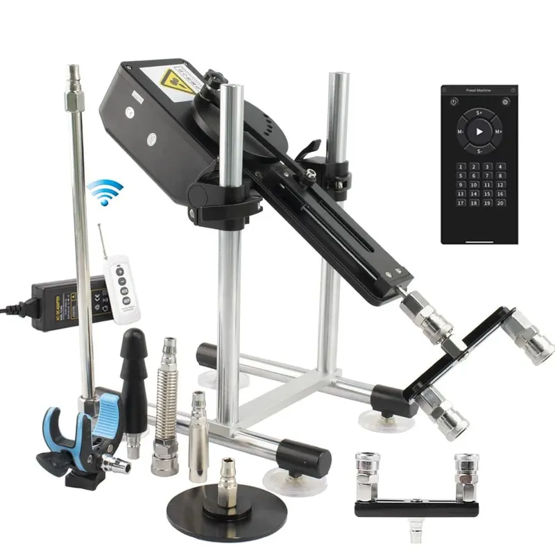 70W Automatic Telescopic SEX 3-9 ซม.ปรับจังหวะโลหะและDildoสิ่งที่แนบมาผู้ใหญ่ส่วนบุคคลสำหรับคู่ชายหญิง — image 9