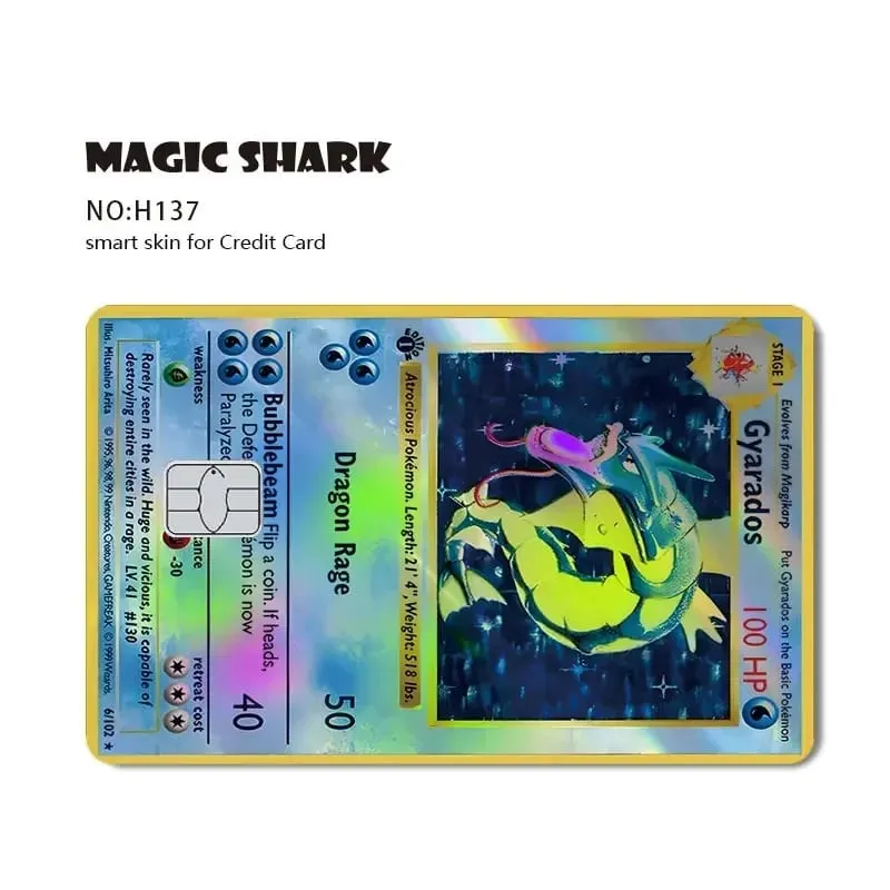 Charizard Gyarados Venusaur Blastoise Mewtwo Squirtle Snorlax Holographic Laser Credit Debit Card Film Skin Sticker — image 9