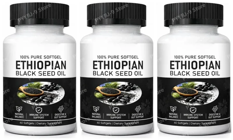 Ethiopian Black Seed Oil Softgels 800mg Cold Pressed Herbal Extract Capsules Daily Wellness Balance Support Non GMO 60 Count — image 8