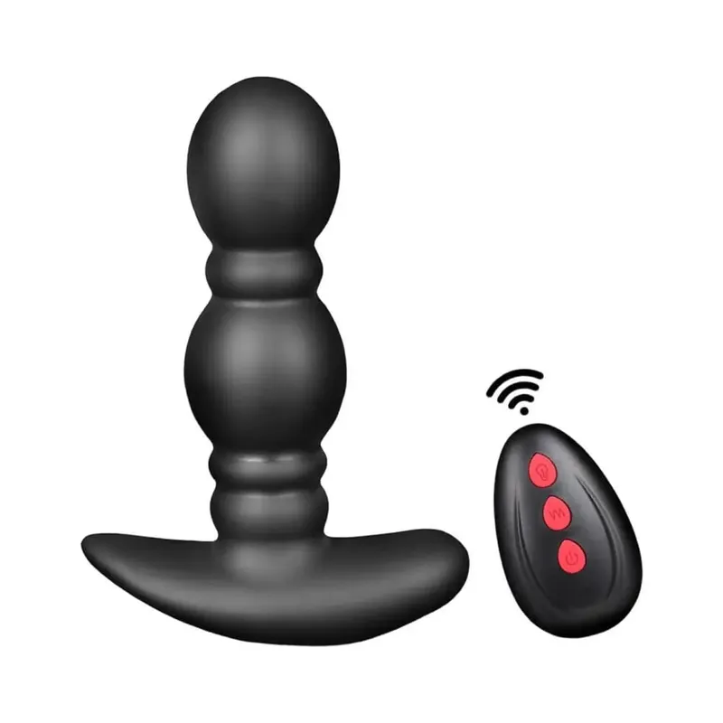 Trådløs fjernbetjening mandlig prostata massageapparat Oppustelig analprop 10 vibrationstilstande Butt Plug Anal udvidelse Vibrator Sexlegetøj