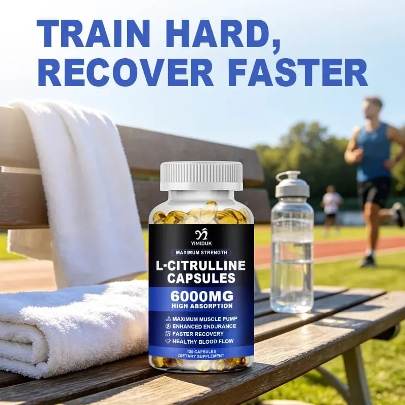 Capsule di L-citrullina ad alta resistenza con gelatina La vitamina E aiuta la vasodilatazione aumenta la pienezza muscolare accelera il recupero — image 7