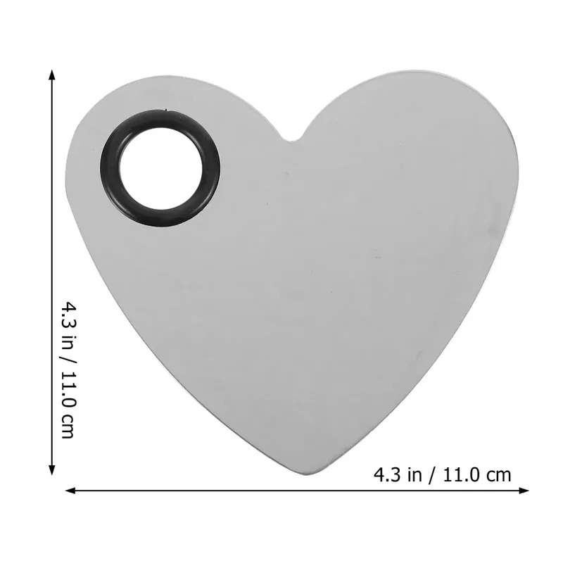 1Set Herz Form Nail art Werkzeug Edelstahl Make-Up Platte Einfach Sauber DIY Maniküre Farbe Mischen Palette — image 2
