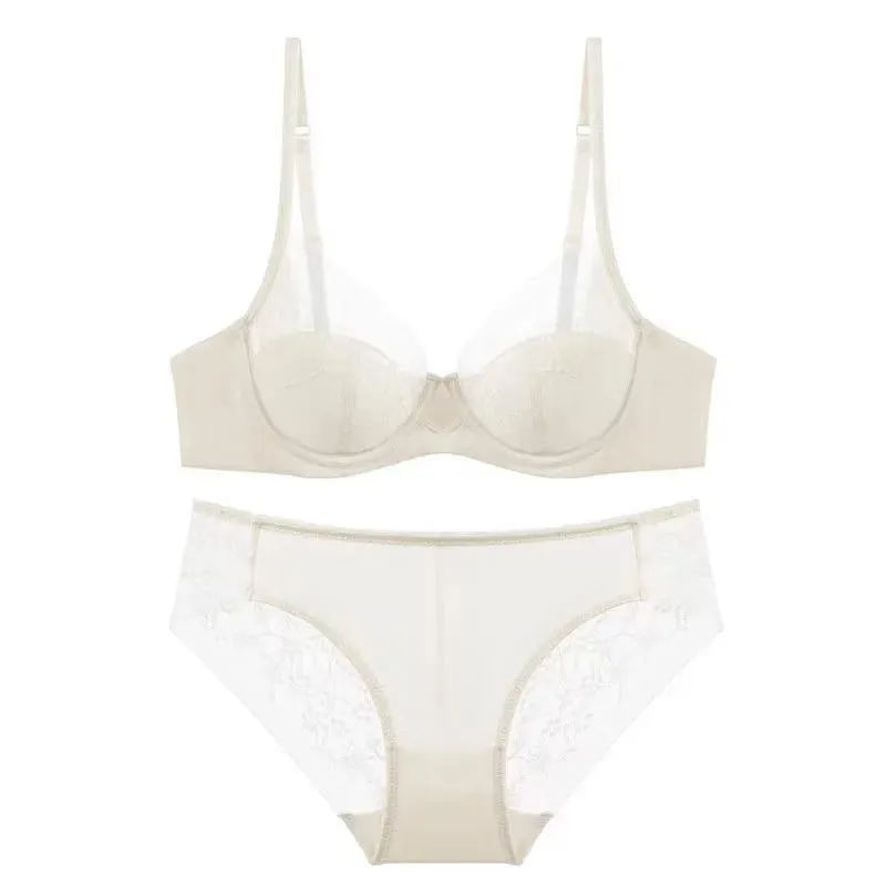 Gelin Şenlikli Kırmızı Dantel Intimates Kiti Yumuşak Balenli Ince Fincan Şınav Destek iç çamaşırı seti Küçük Göğüs 32-38 Kadın iç çamaşırı — image 8