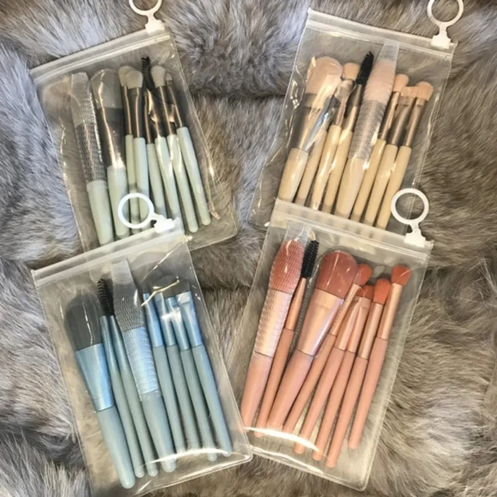 파운데이션 블러쉬 파우더 아이 섀도우 메이크업 브러쉬 블렌딩 8Pcs 소프트 푹신한 메이크업 브러쉬 뷰티 툴 메이크업 브러쉬 화장품