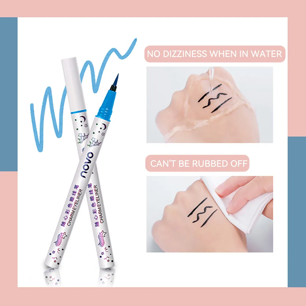 Eyeliner coloré multicolore Eyeliner stylo mince contours en douceur maquillage créatif pour les yeux maquillage des yeux — image 3