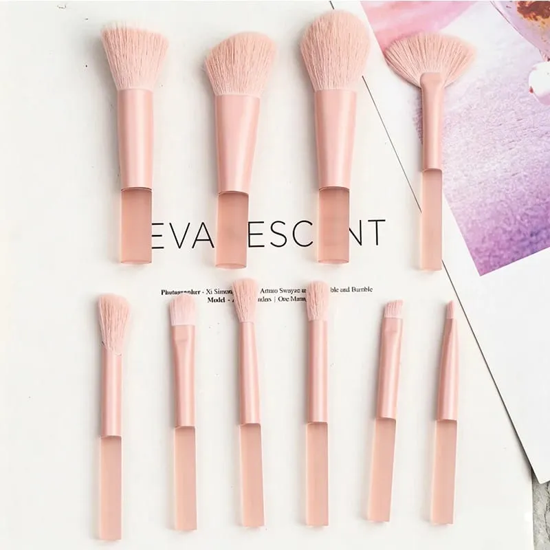 10-teiliges Reise-Make-up-Pinsel-Set, Mini-Make-up-Pinsel in Reisegröße, kleine Lidschatten, Augen, Lippenstift, Foundation-Pinsel, Schatten, Kontur, Rouge — image 4