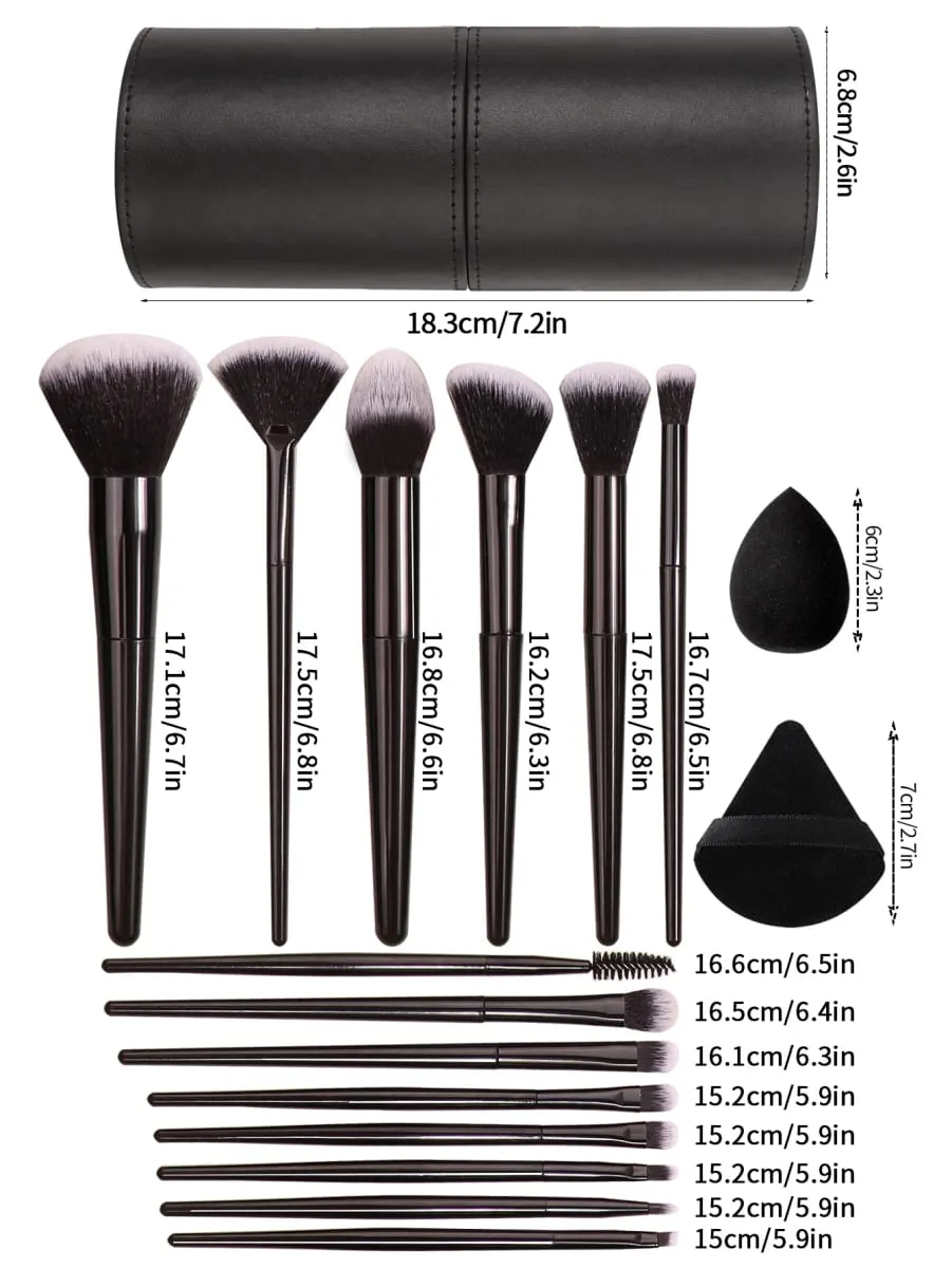 ชุดแปรงแต่งหน้าสีดำ Professional Super soft แปรงรายละเอียด Blush Brush Foundation คอนซีลเลอร์อายแชโดว์แปรงผู้หญิงเครื่องมือความงาม — image 6