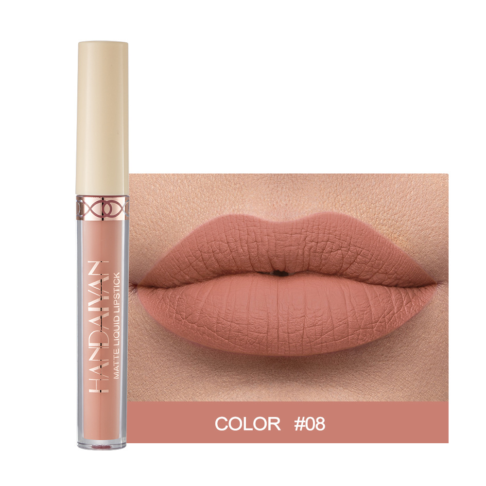 Rossetto liquido opaco nudo impermeabile Tazza antiaderente Tinta per labbra Trucco Rosso opaco Lucidalabbra Cosmetici Rossetti a lunga durata Trucco — image 15