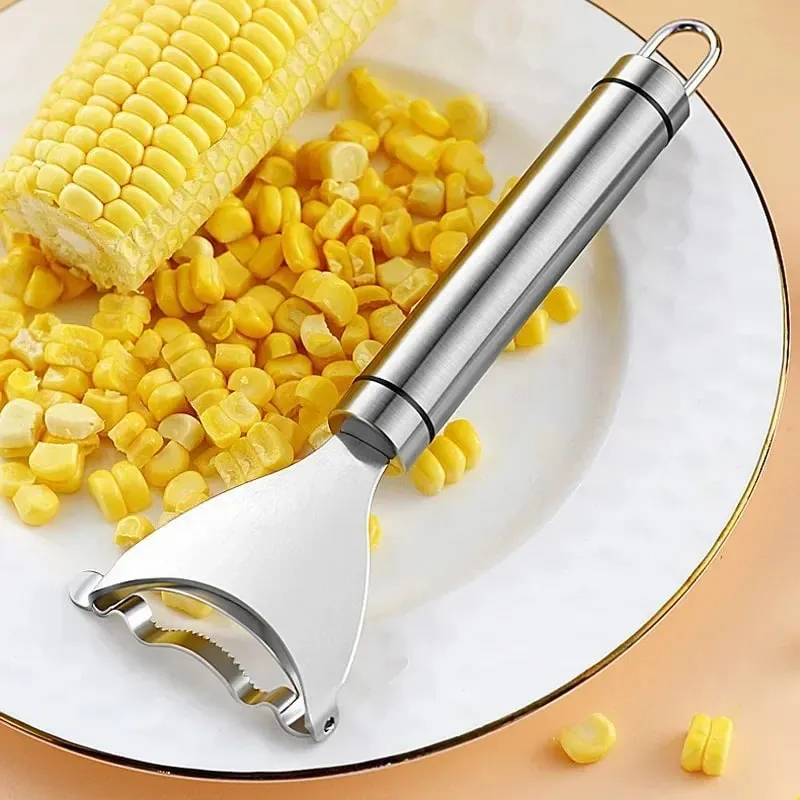 Corn Stripper Stainless Steel Manual Corn Planer Cob Stripper Reusable Corn Peeler Thresher Kitchen Fruit Vegetable Gadget Tool — image 9