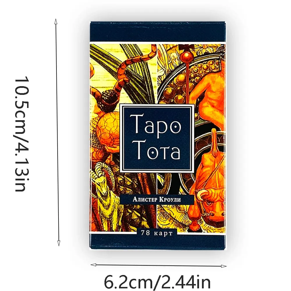 Mazzo di Tarocchi 78 Carte Versione Russa Tapo Tota Misteriosa Divinazione Predizione del Cartomanzia Gioco da Tavolo per Collezionisti di Tarocchi Praticante
