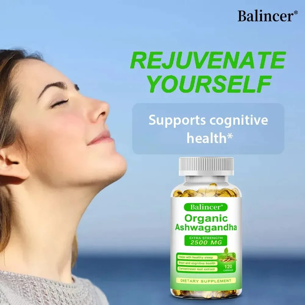 Ashwagandha Supplement- Supports Brain and Memory Improves Focus Stamina Improves Mood and Sleep - 120 Capsules — image 2