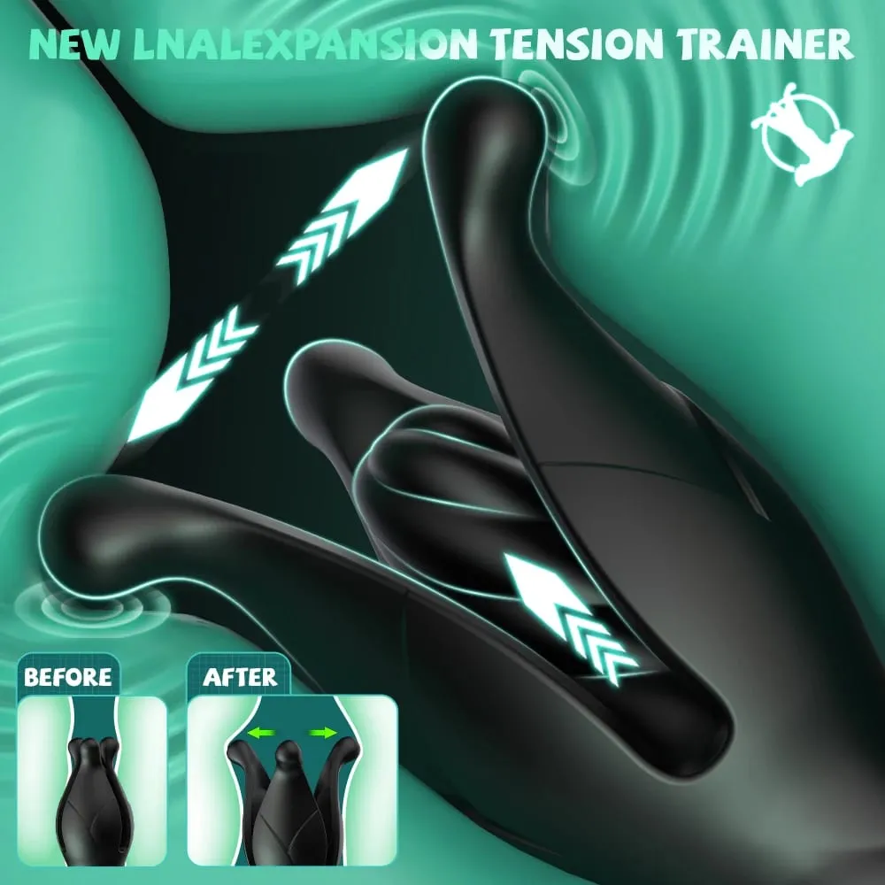 Tension Shock sbattimento spinta Butt Plug vibratore anale massaggiatore della prostata giocattolo anale APP telecomando doppio controllo giocattoli del sesso per gli uomini — image 3