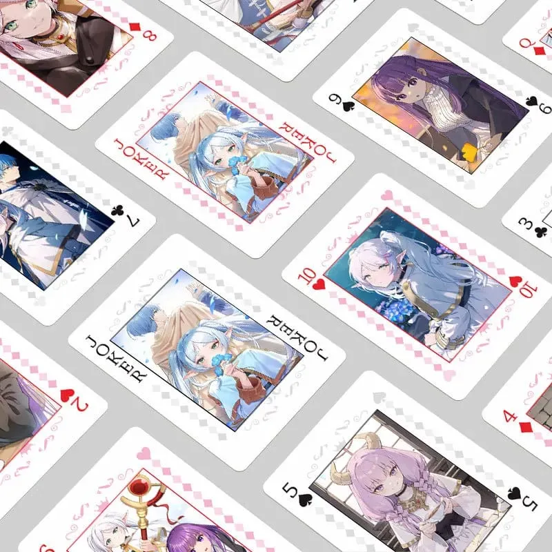 Jouet de Poker animé Frieren aux funérailles, cartes de jeu Frieren Himmel Cosplay, couverture rigide, cadeau de collection — image 6