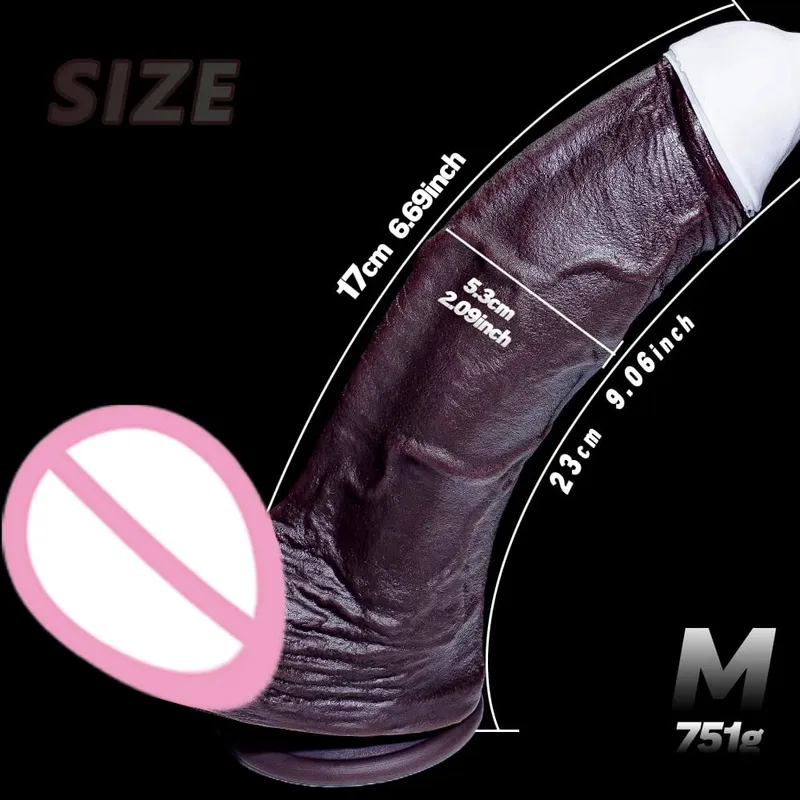 New Realistic Soft Double Silicone Big Dildo Vaginal Masturbation Suction Cup Porn Dick Woman Anal Sex Toy 2Colors Penis 6 Sizes