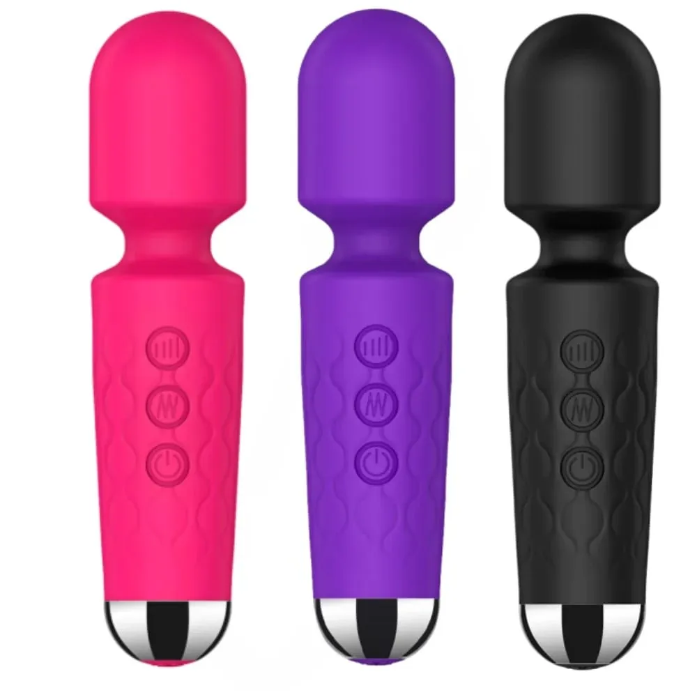20 Kecepatan Tongkat Sihir Penggetar G-spot Stimulator Klitoris Mainan Seks Pemijat Tahan Air Isi Ulang untuk Wanita — image 1