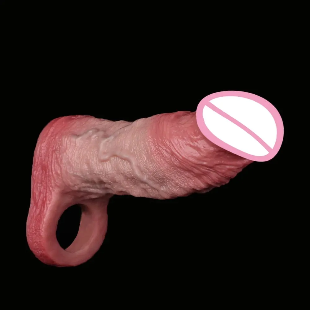 Penis Extender Device Cover Sleeve Girth Enhancement Pleasure Dildo Sheath Adult Sex Toys For Men Reusable Condom 18+ — image 3