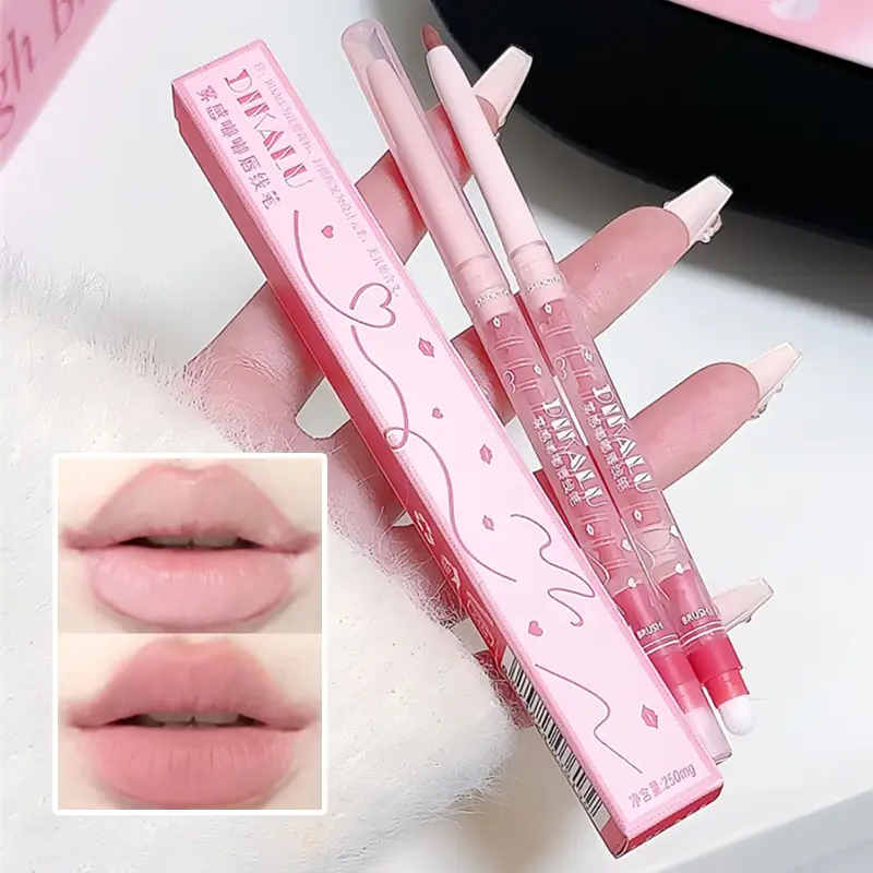 Rouge à lèvres mat, 2 couleurs, soyeux, lisse, facile à colorer, cosmétique, imperméable, durable, naturel, quotidien, maquillage pour femmes — image 1